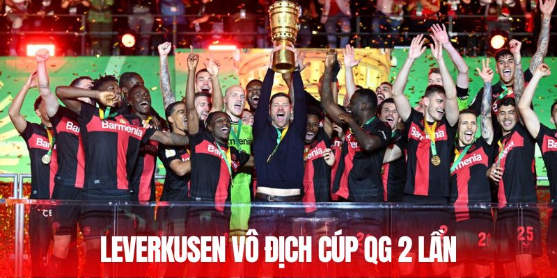 Leverkusen vô địch cúp QG 2 lần